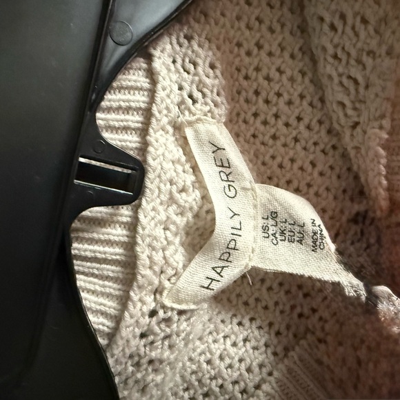 Women's Beige Knit Sweater - Picture 3 of 3